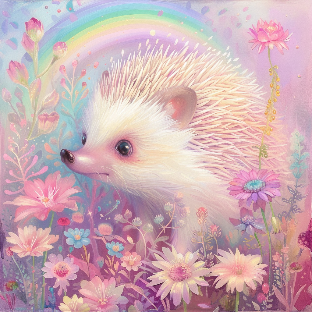 Pastel Hedgehog Diamond Art Kit