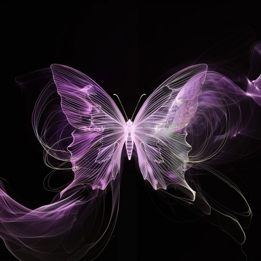 Purple Outline But Er Fly Diamond Art Kit