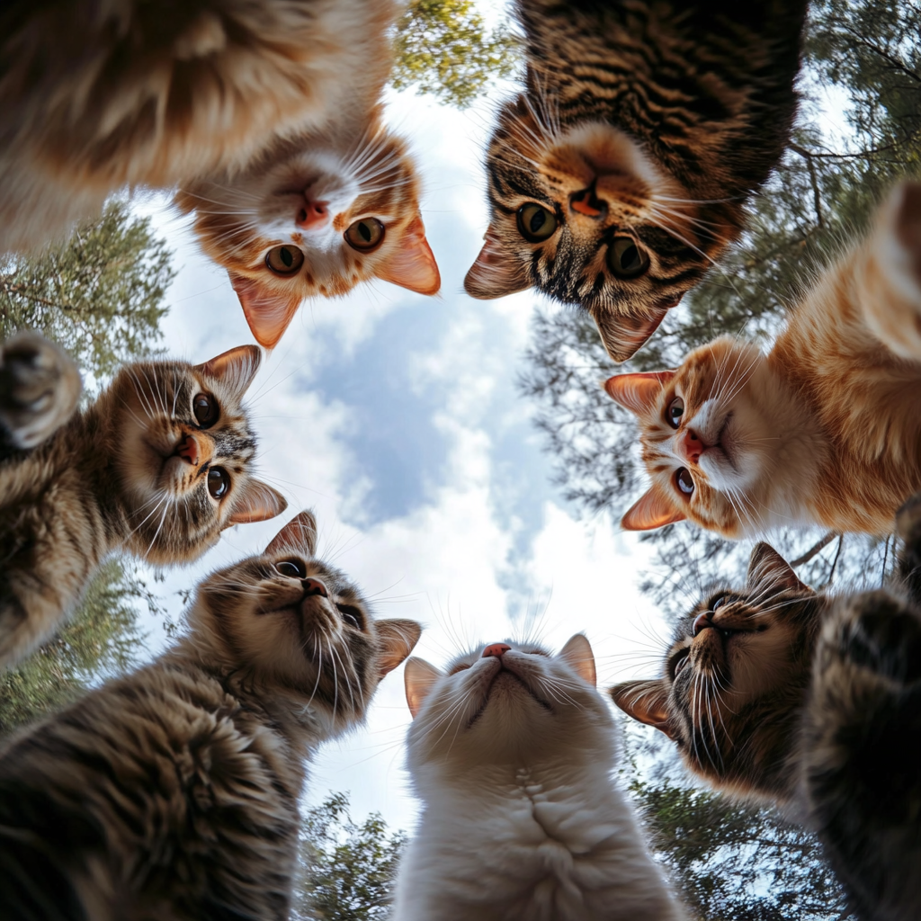 Seven Cat Circle Diamond Art Kit