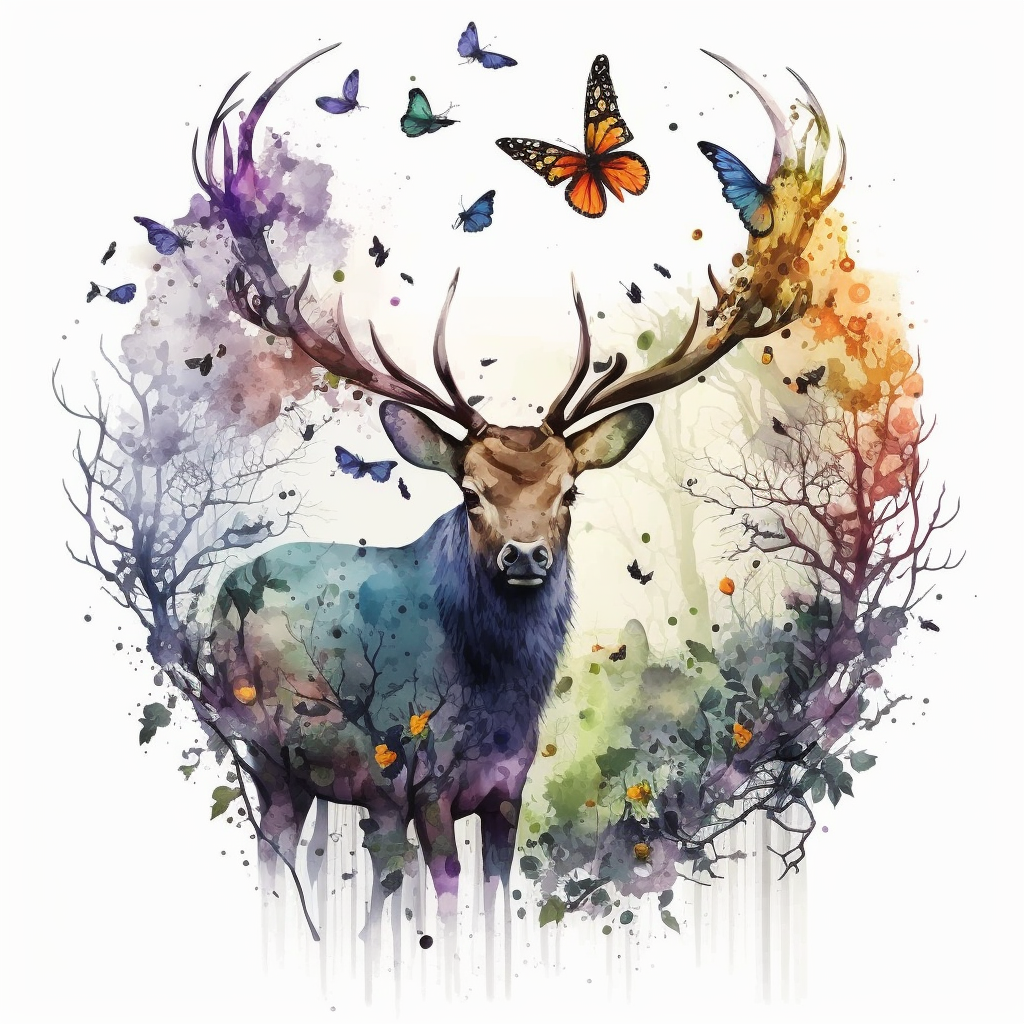 Buck Butterfly Watercolor Diamond Art Kit