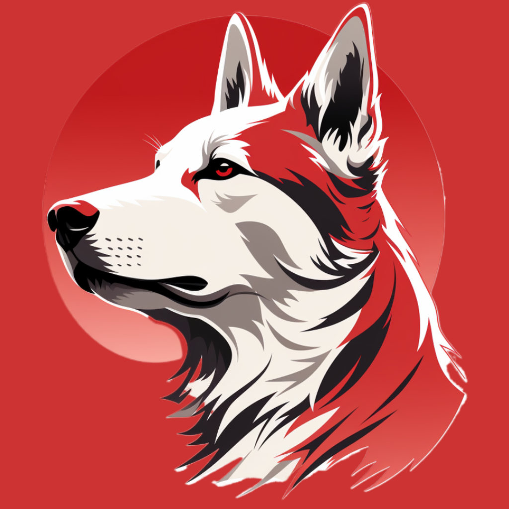 Red White Blackdog Diamond Art Kit