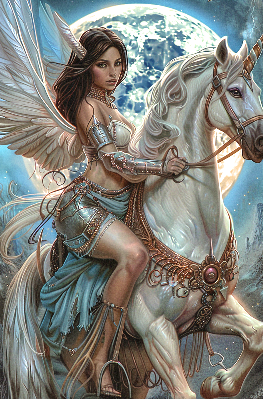 Angel Warrio White Unicorn Diamond Art Kit
