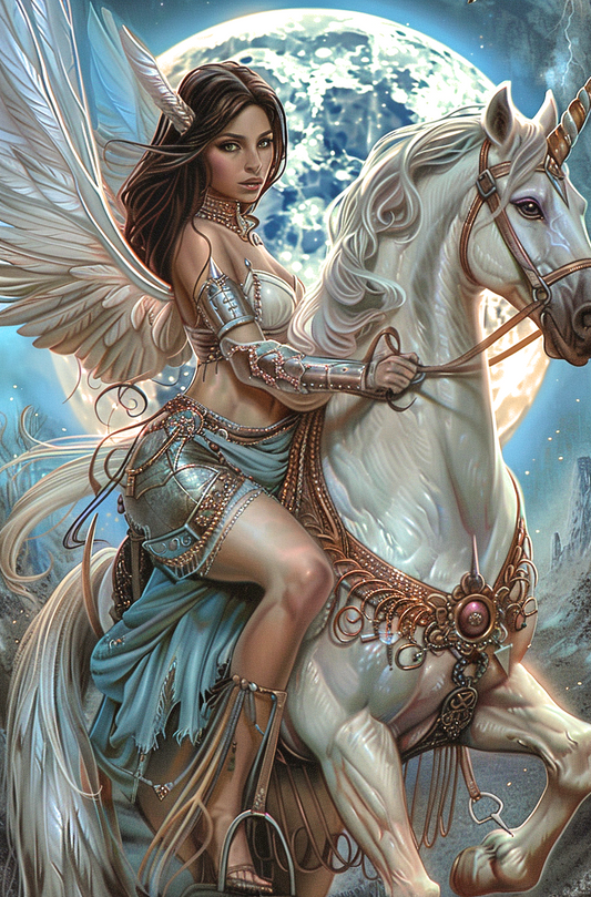 Angel Warrio White Unicorn Diamond Art Kit