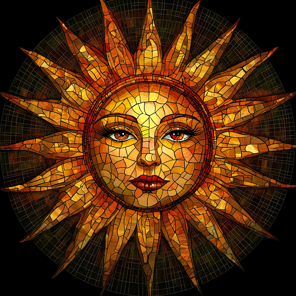 Abstract Open Eye Sun Diamond Art Kit