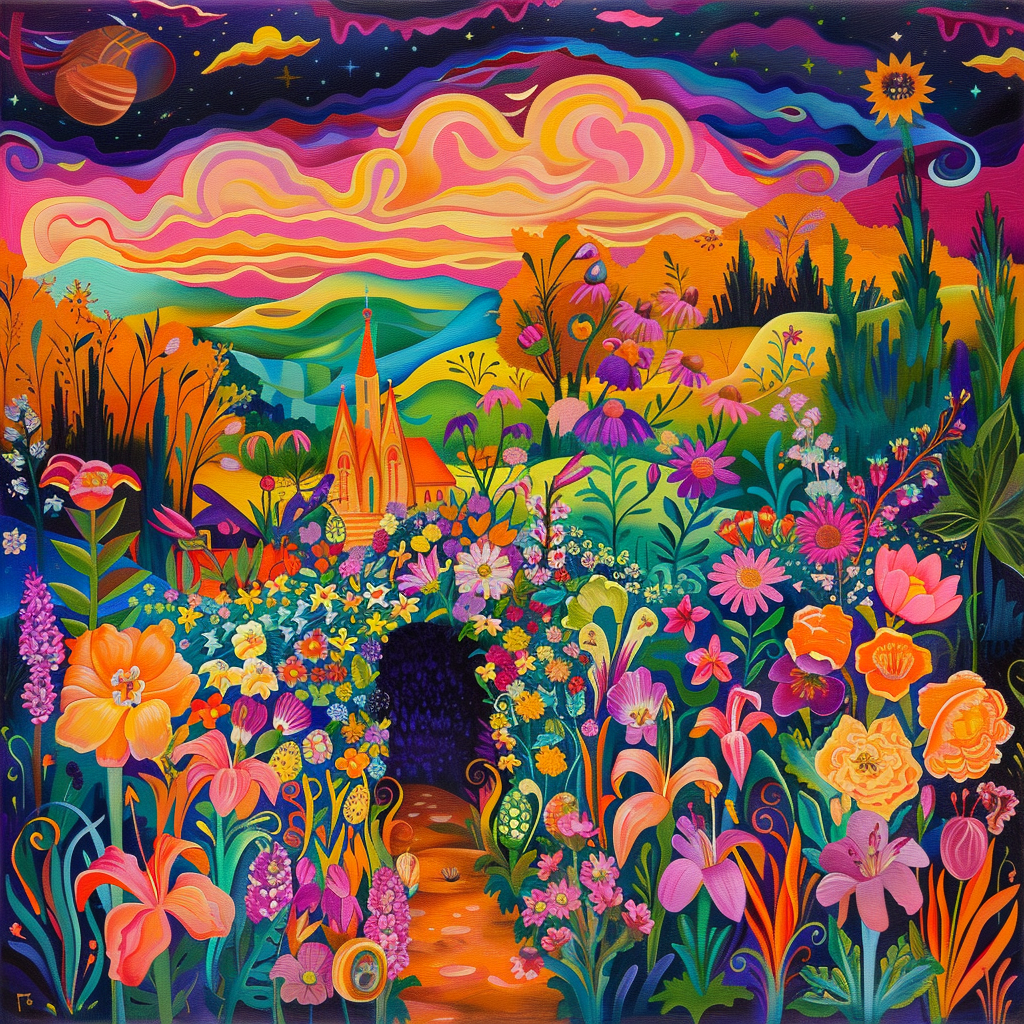 Abstract Tunnel To The Church Diamond Art Kit
