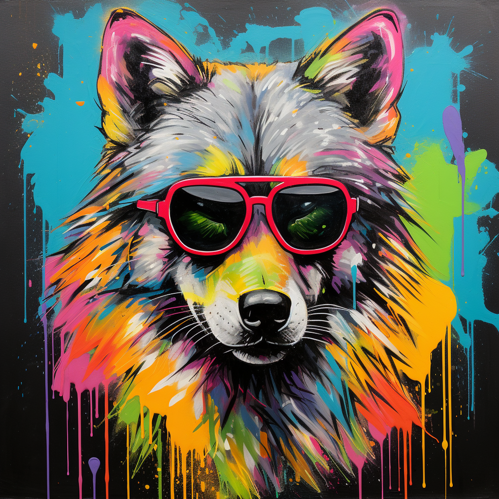 Splatter Art Wolf Diamond Art Kit