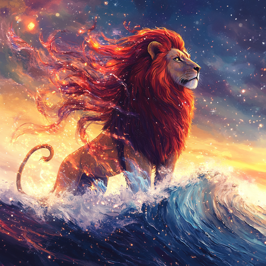 Mystic Wave Lion Diamond Art Kit
