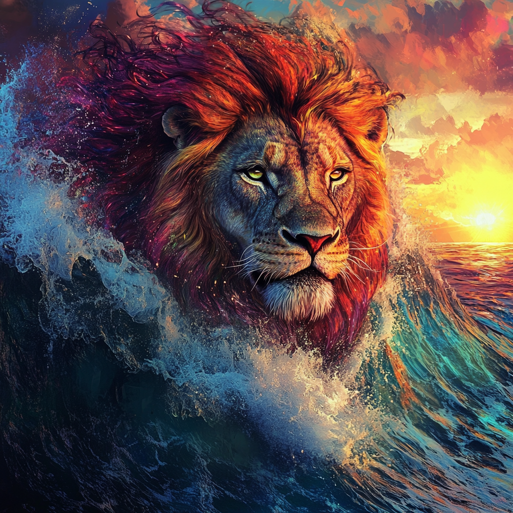Lion Waves Diamond Art Kit