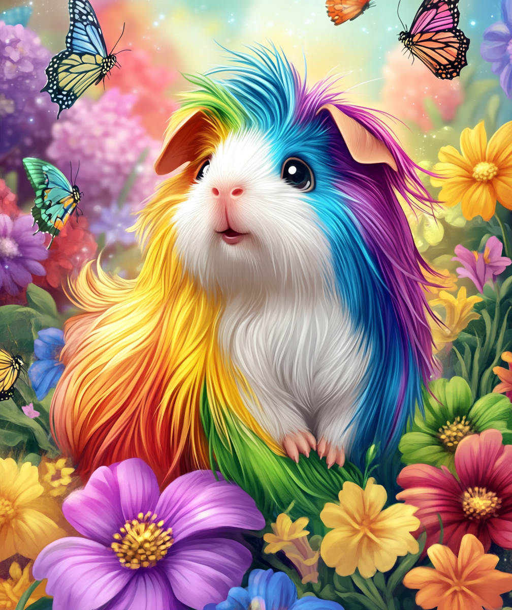 Rainbow Guinea Pig Diamond Art Kit