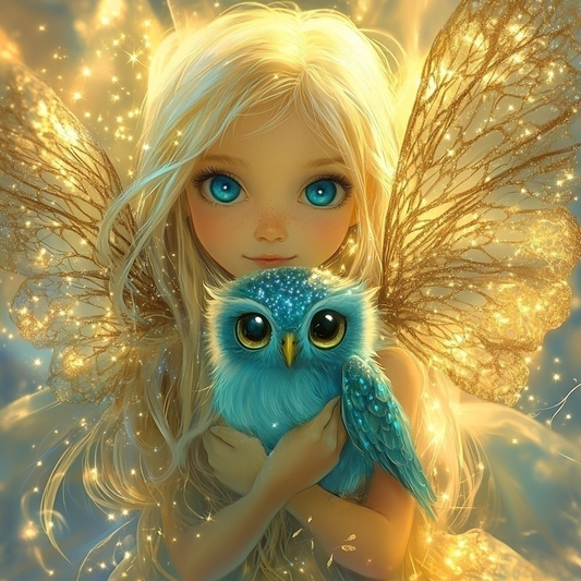Fluffy Owl Fairy Diamond Art Kit