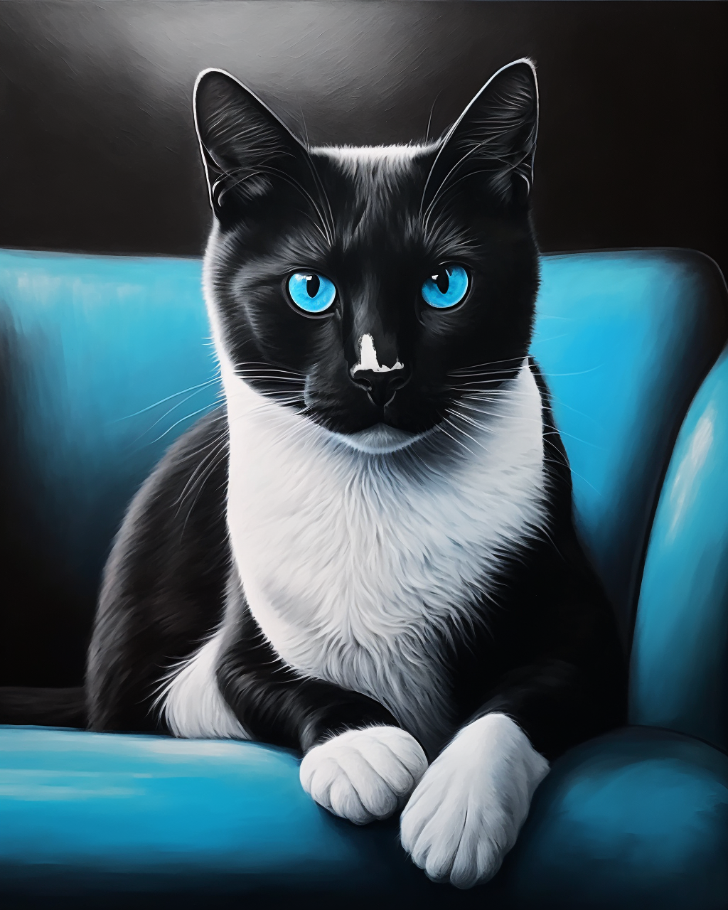 Short Hair Black White Cats Of A Diamond Art Kit