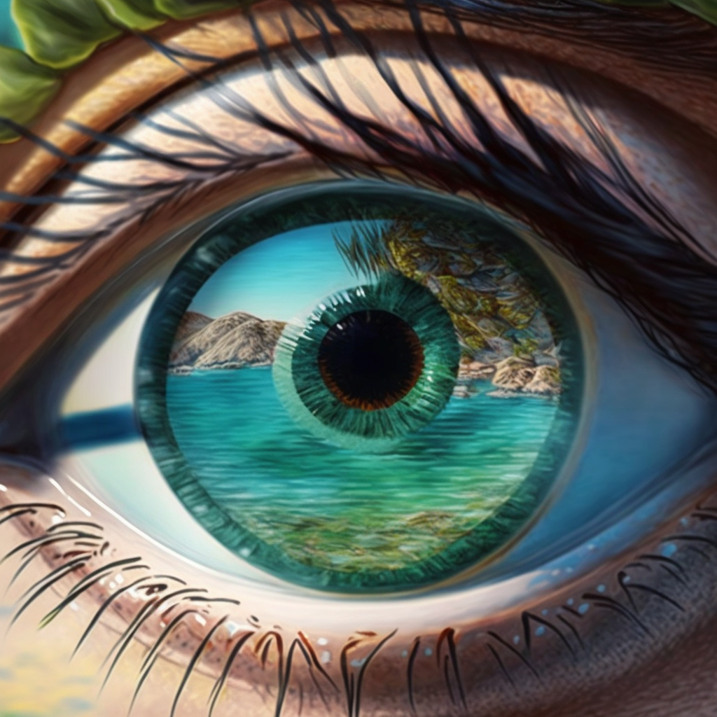 Eye Island Reflection Diamond Art Kit