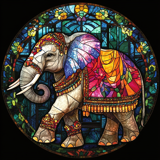 Bright Color Jhu L Elephant Diamond Art Kit