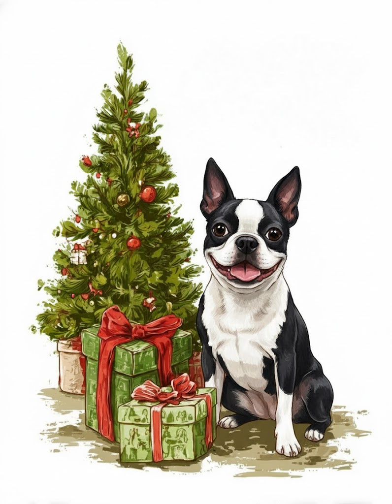 Boston E Terrier Presents Diamond Art Kit