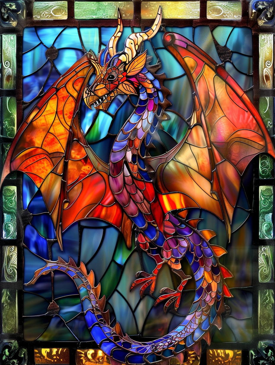 Flying Dragon Abstract Diamond Art Kit