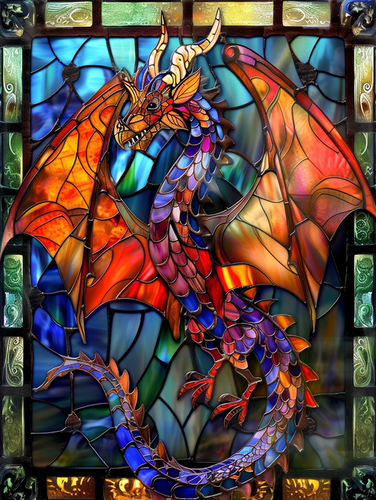 Flying Dragon Abstract Diamond Art Kit