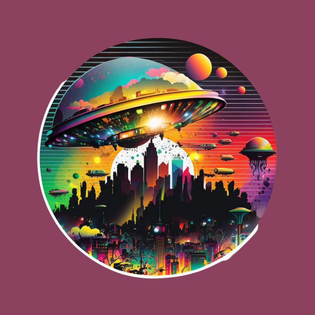 Rainbow Spaceship Diamond Art Kit