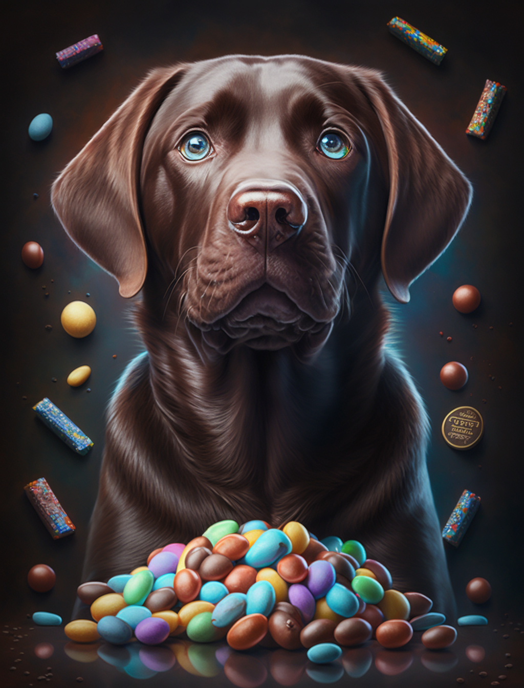 Chocolate Lab And Chocolate Diamond Art Kit