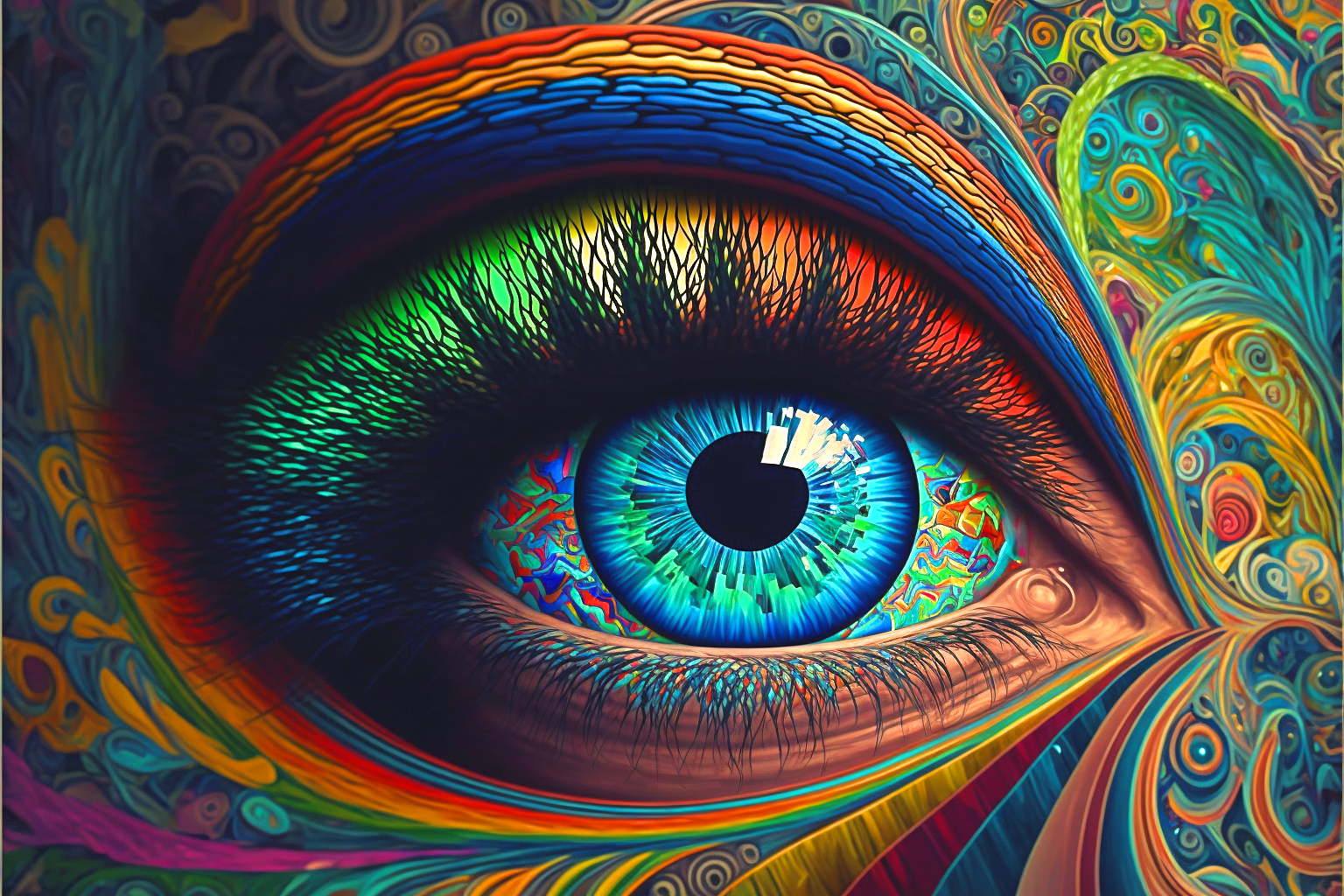 Rainbow Lid Eye Abstract Diamond Art Kit