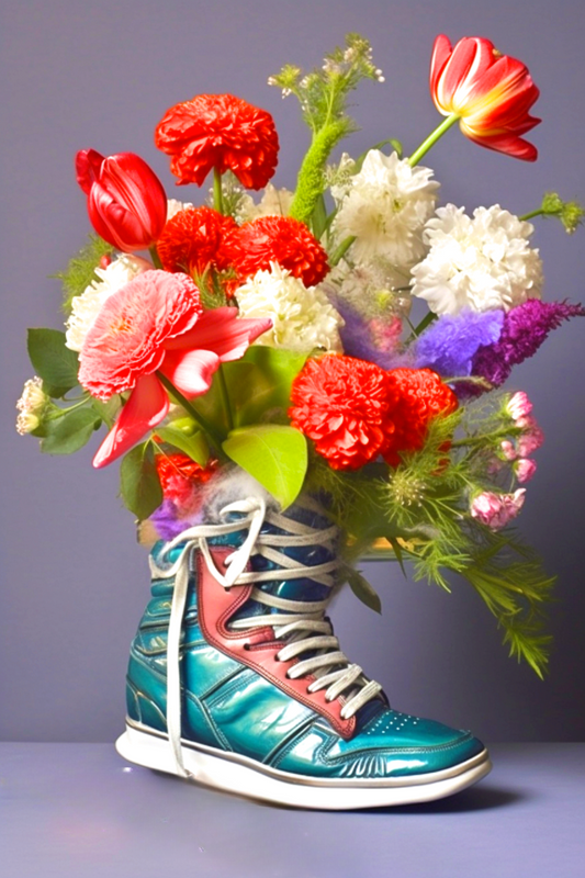 Green Shoe Bouquet Diamond Art Kit