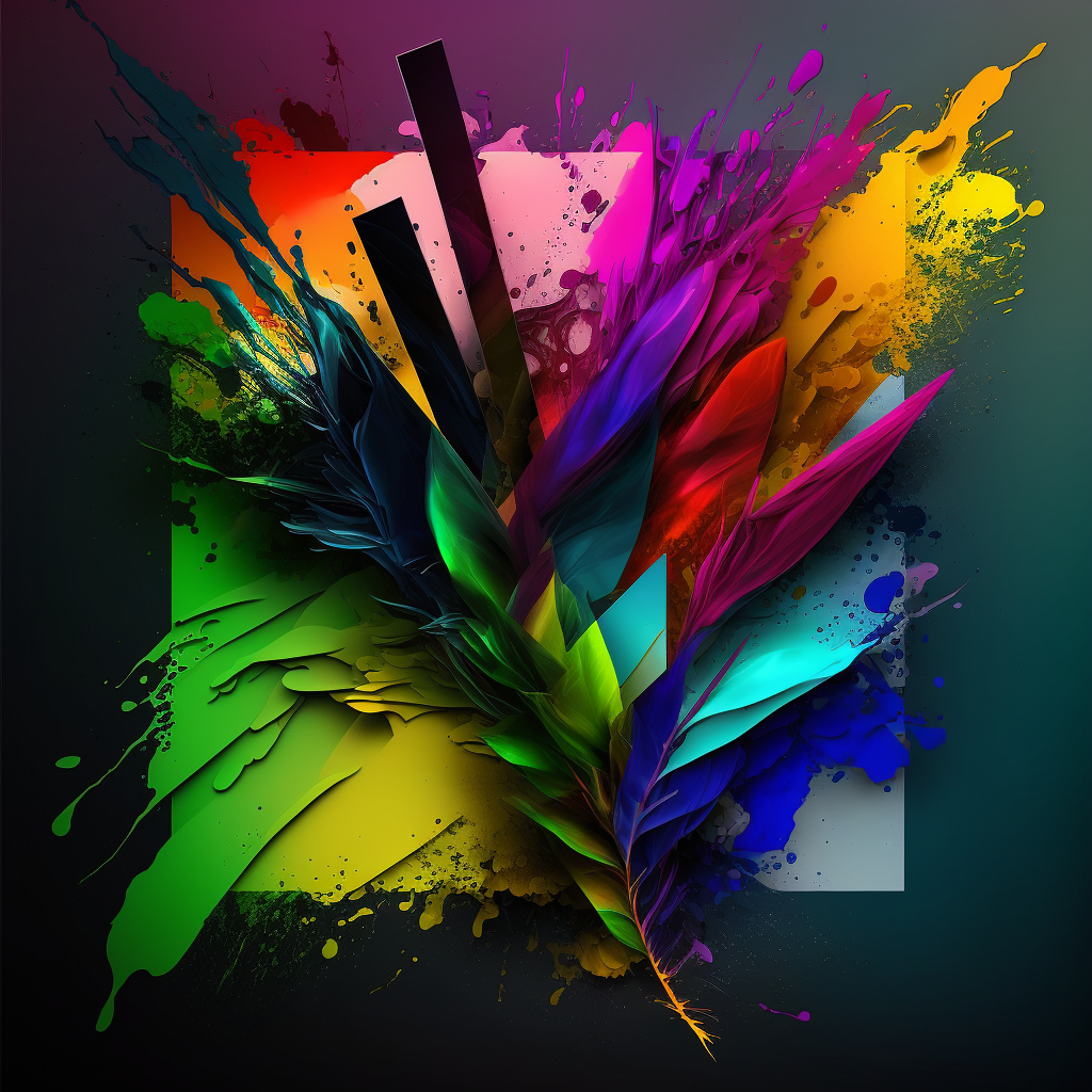 Leaf Paint Abstract Diamond Art Kit