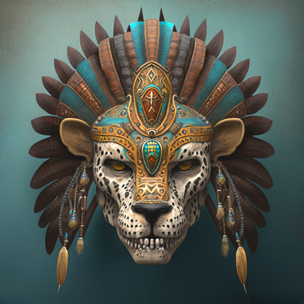 Mexican Jaguar Skull Diamond Art Kit