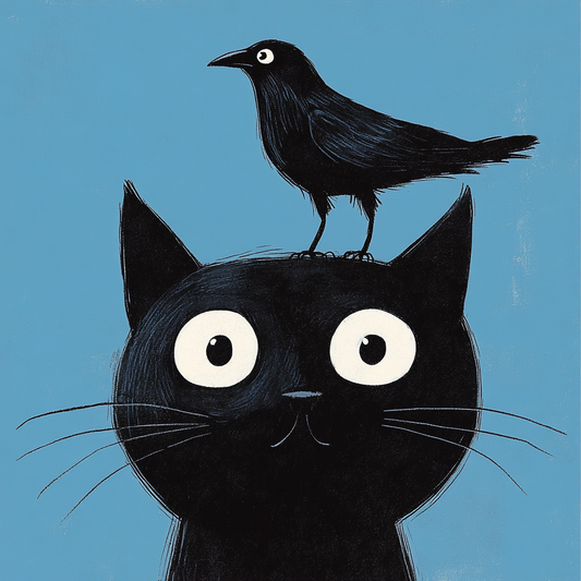 Black Cat Crow Diamond Art Kit