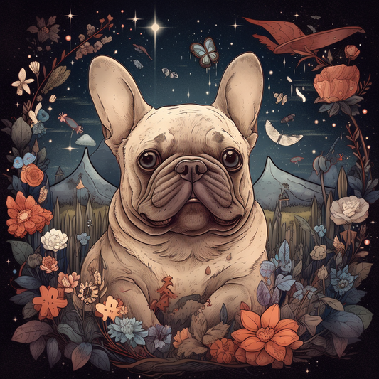 Night Sky French Bulldog Diamond Art Kit