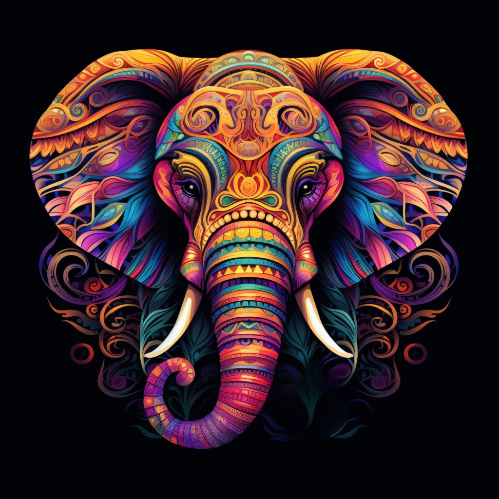 Jewel Tones Elephant Mandala Diamond Art Kit