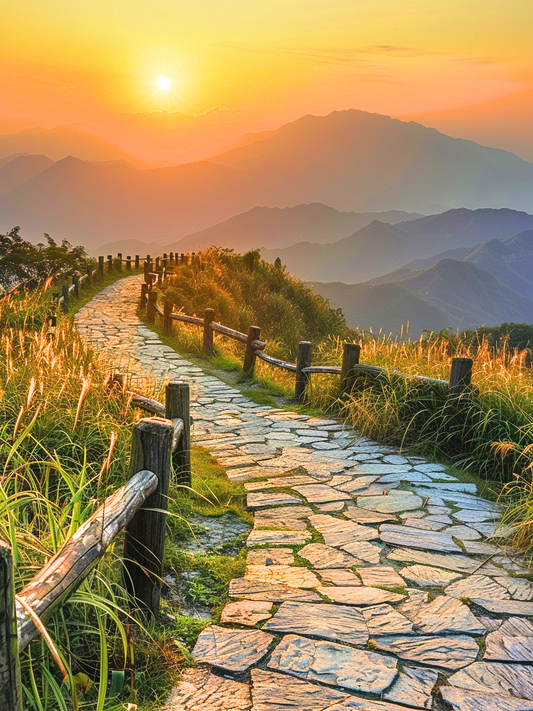 Stone Road Sunrise Diamond Art Kit
