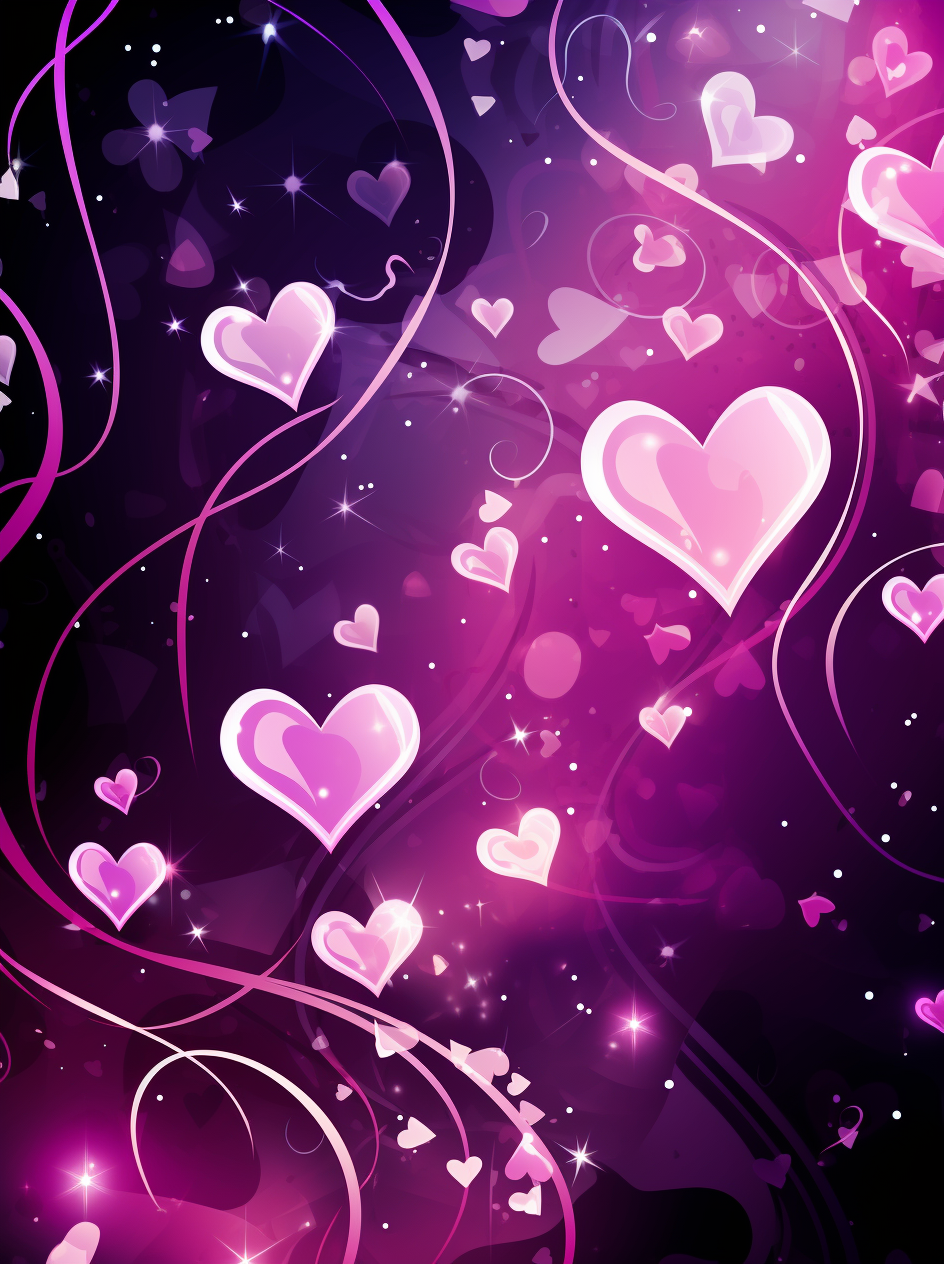 Swirling Pink Hearts Diamond Art Kit
