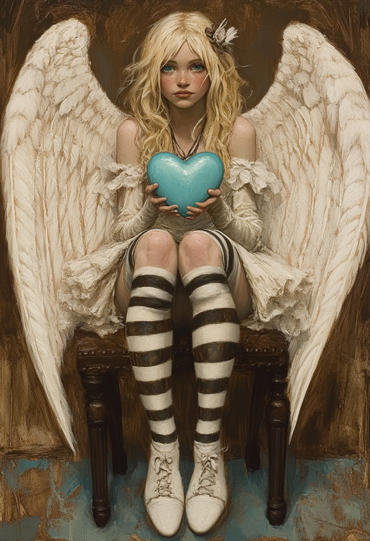 Striped Socks Angel Diamond Art Kit