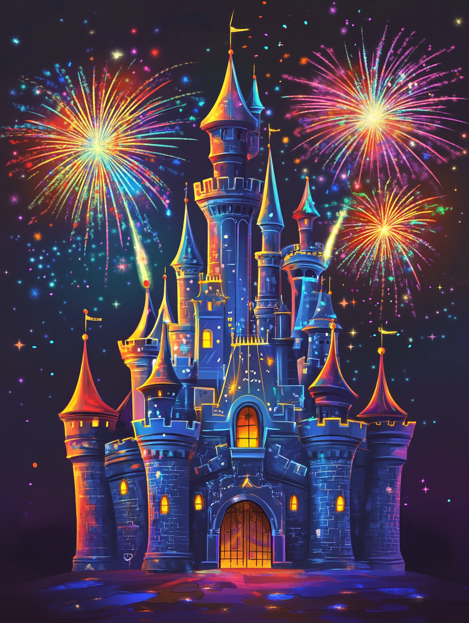 Fireworks Castle Diamond Art Kit