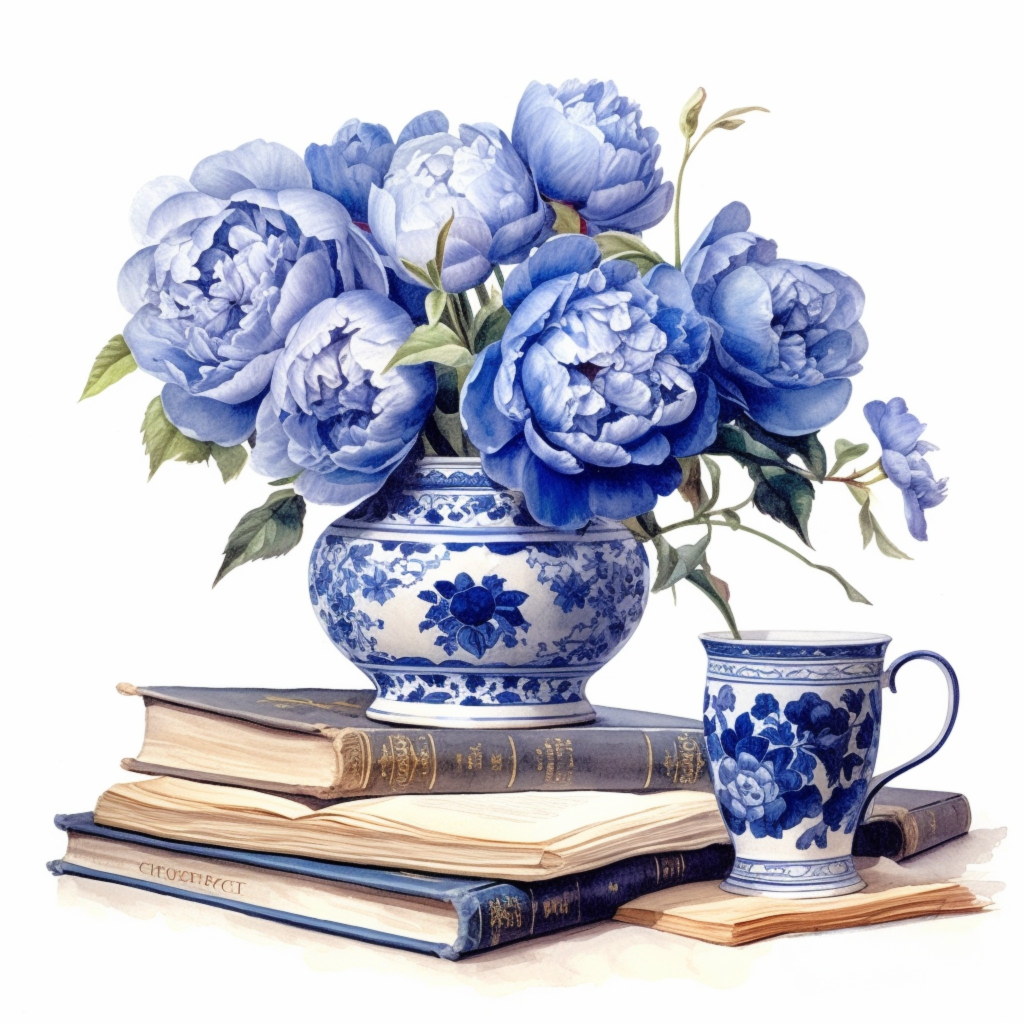 Blue Flower Books Diamond Art Kit