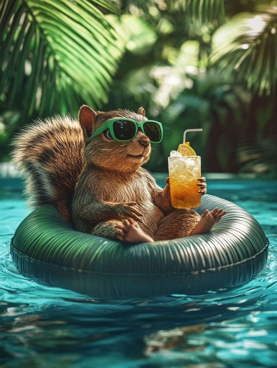 Inner Tube Squirrel Diamond Art Kit