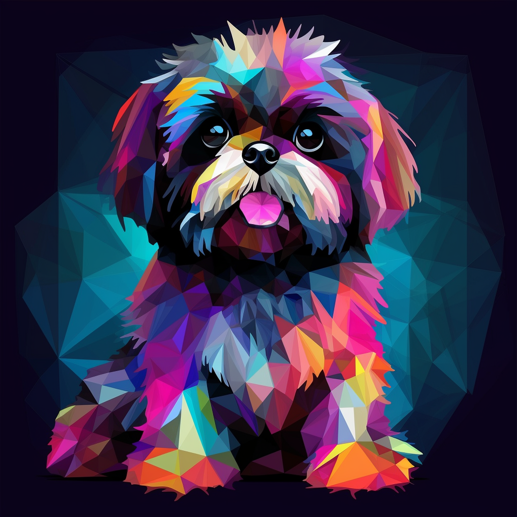Shih Tzu Prism Abstract Diamond Art Kit