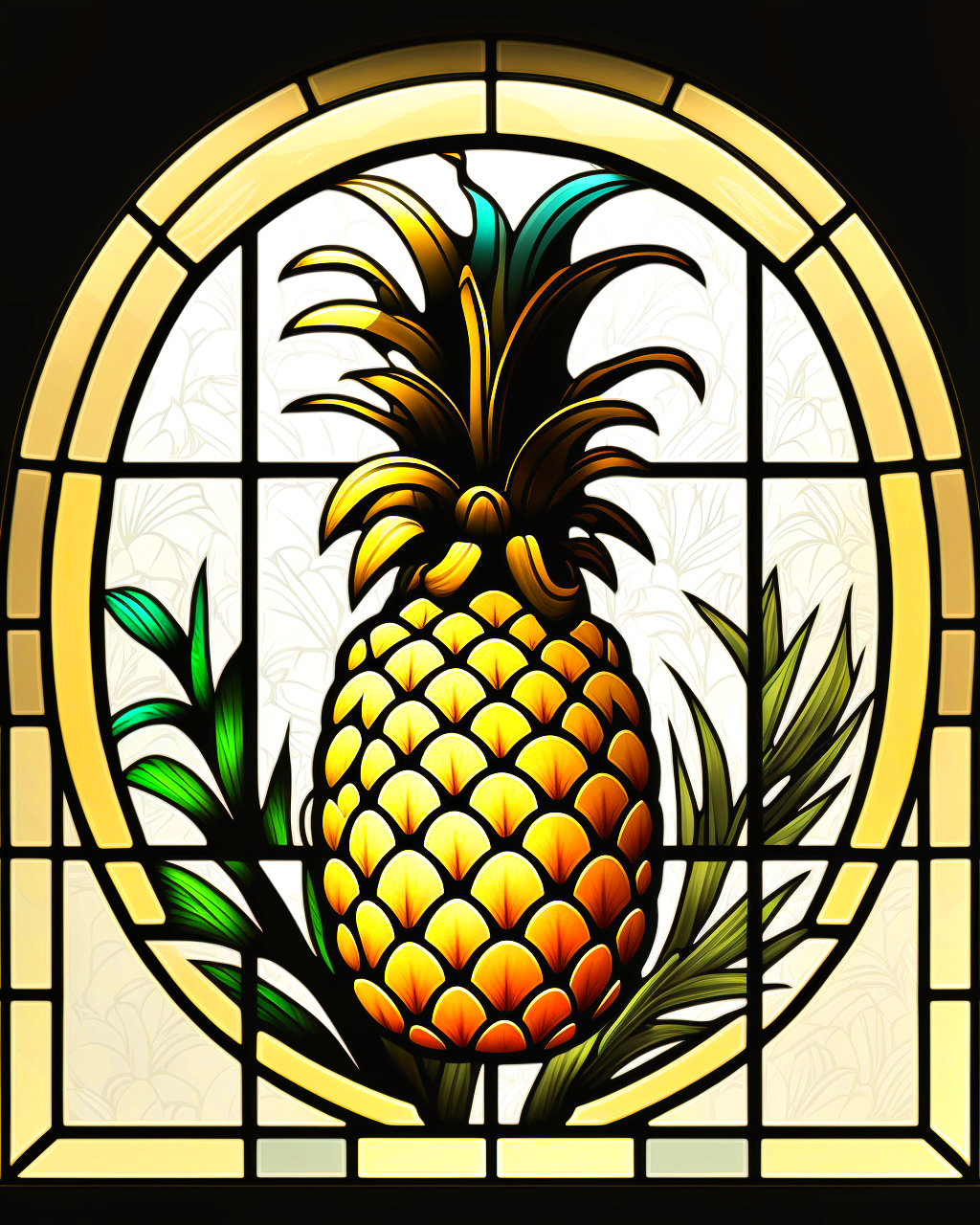 Yellow Pineapple Abstract Diamond Art Kit
