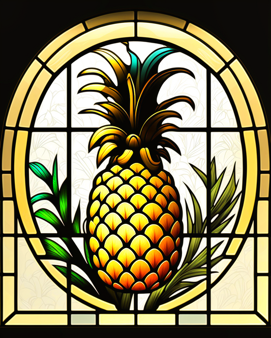 Yellow Pineapple Abstract Diamond Art Kit