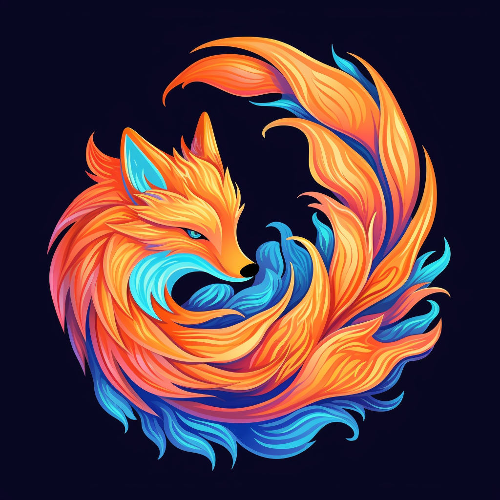 Orange Blue Fox Swirl Diamond Art Kit