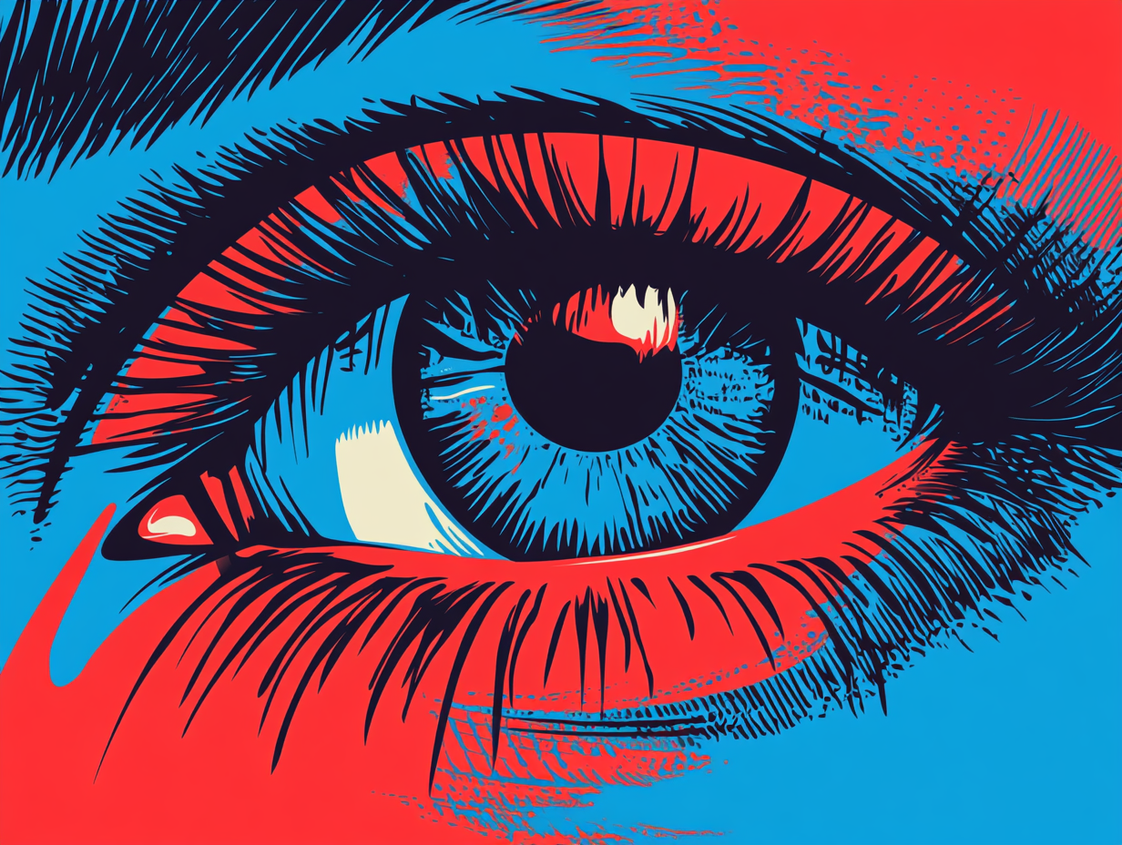 Abstract Red Blueeye Diamond Art Kit