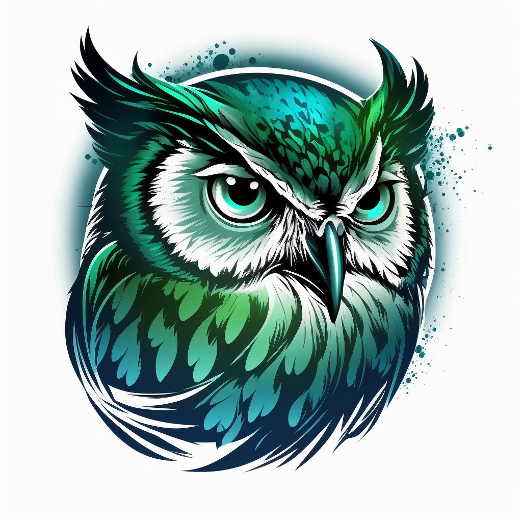 Green Owl Face Diamond Art Kit