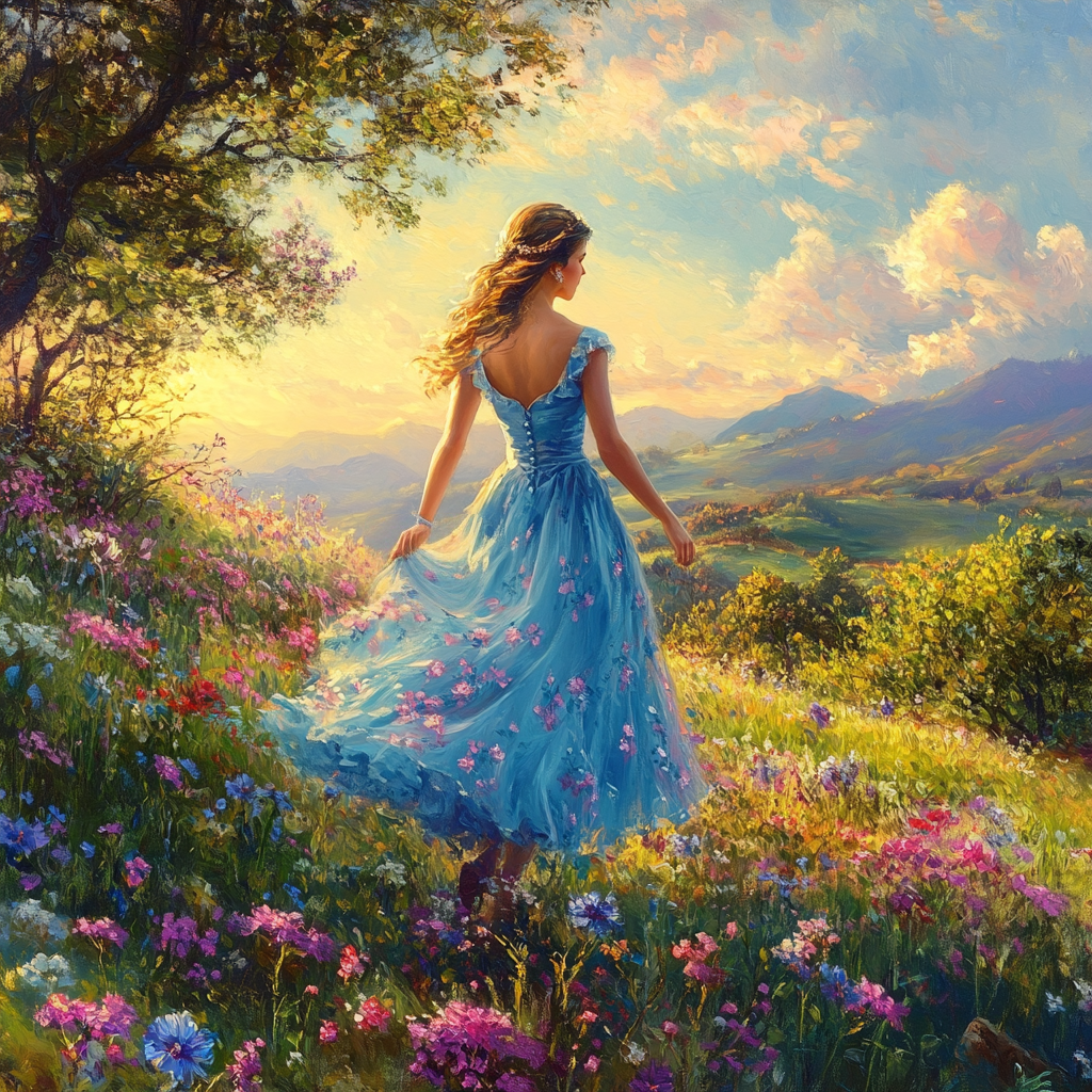 Dancing In The Flower Meadow Diamond Art Kit