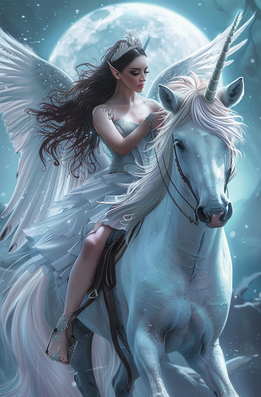 Moonlight Elf Angel Unicorn Diamond Art Kit