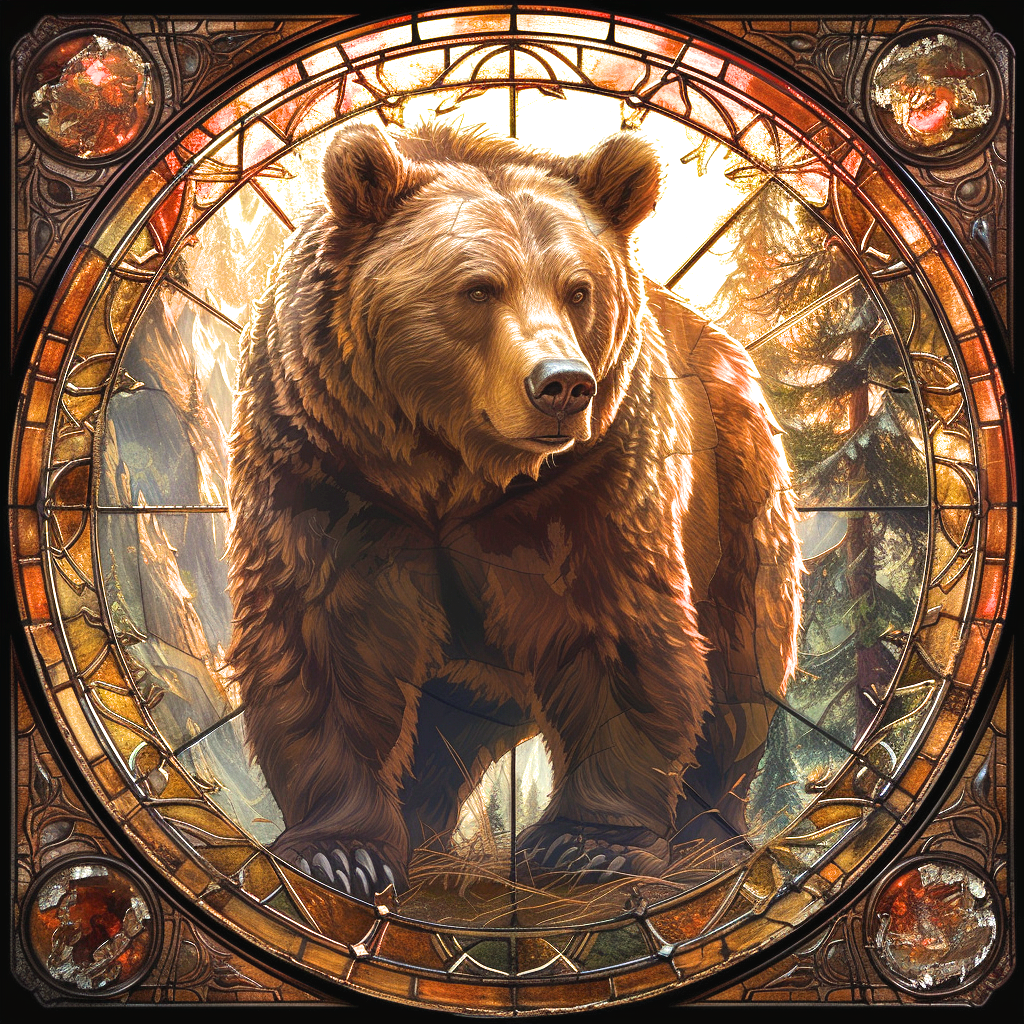 Grizzle Y Bear Circle Diamond Art Kit