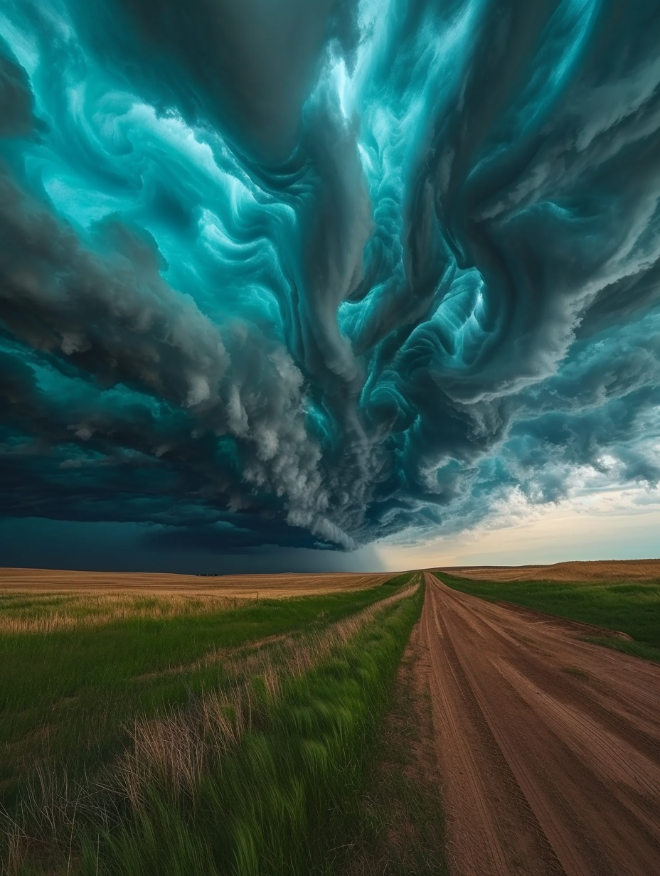 Swirling Cloud Dirt Road Diamond Art Kit