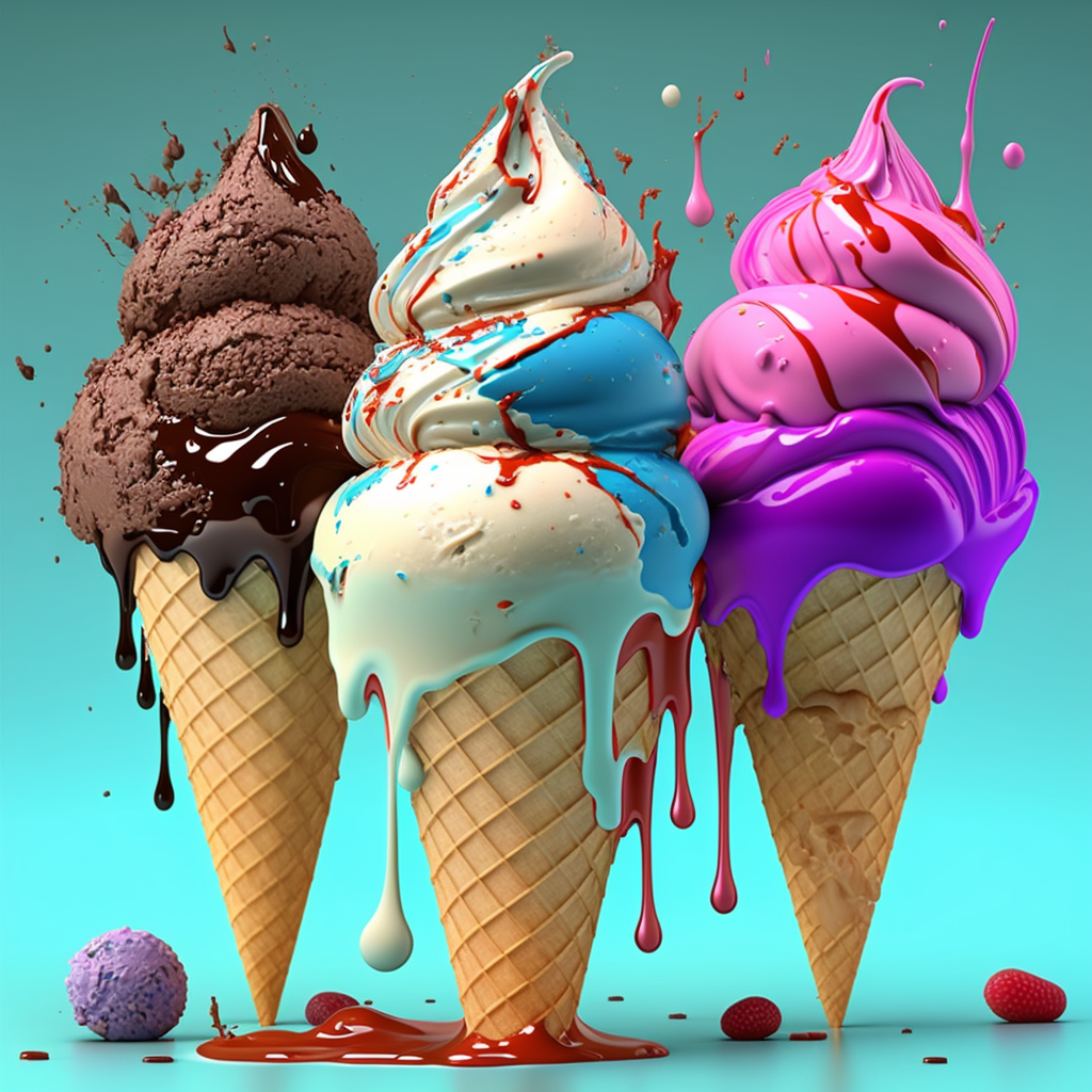 Three Waffle Cones Diamond Art Kit