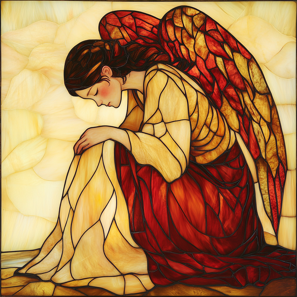 Redbrown Angel Abstract Diamond Art Kit
