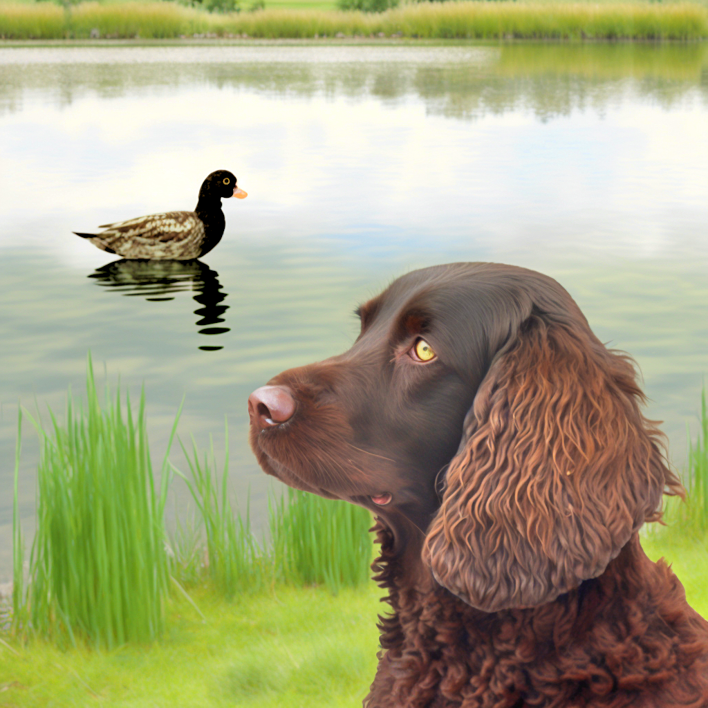American Water Spaniel Duck Diamond Art Kit