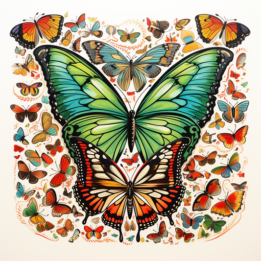Large Green Butterfly Diamond Art Kit