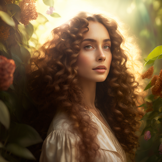 Wavy Hair Woman Diamond Art Kit